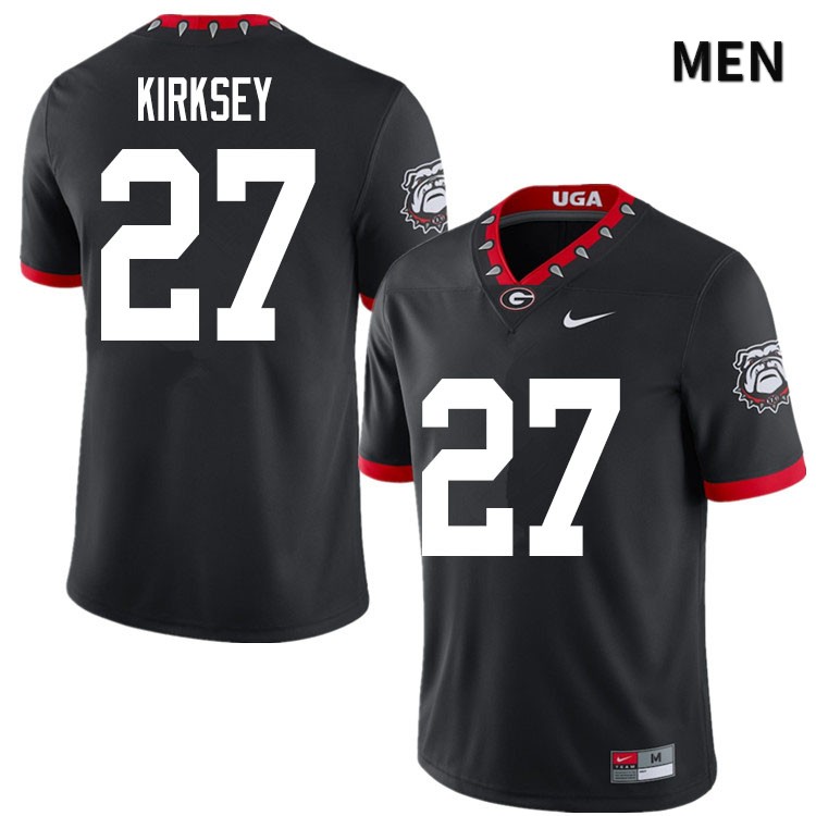 Georgia Bulldogs Men's Austin Kirksey #27 Black 2020 Mascot 100th Anniversary Stitched College UGA Football Jersey 23YH016DB